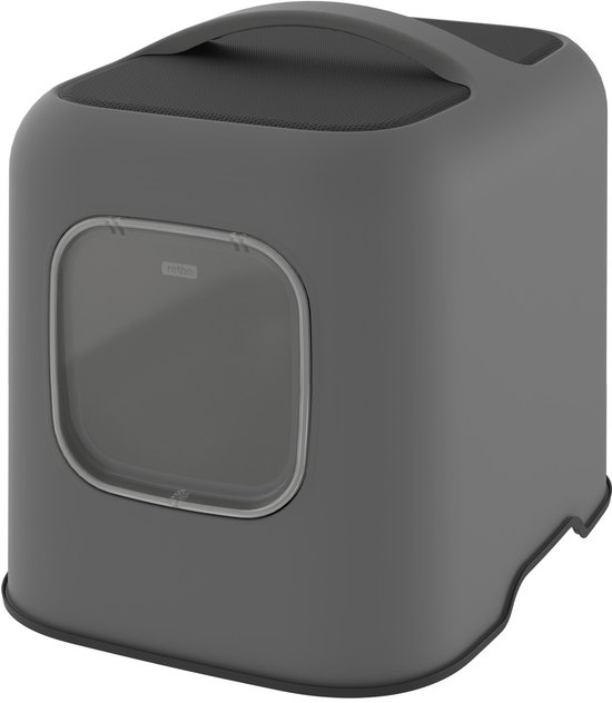 Rotho Mypet Kattenbak Biala 51 x 39.5 x 44.3 cm - Kattentoilet - Antraciet & Antraciet