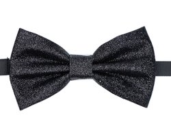 Sorprese Vlinderdas - Zwart Glitter - voorgestrikt - vlinderstrik - strik - strikje