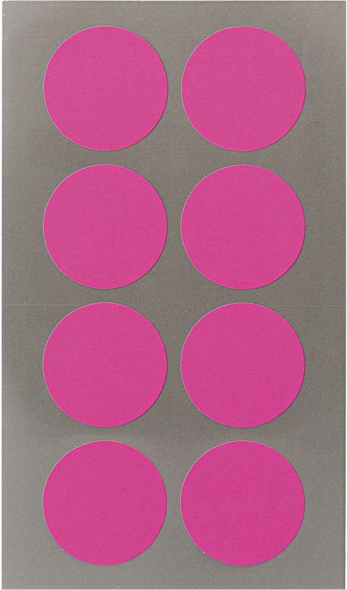 500 stuks ronde stickers, 25 mm, kleurcodering, etiketten, rol, kleine plakpunten, zwart