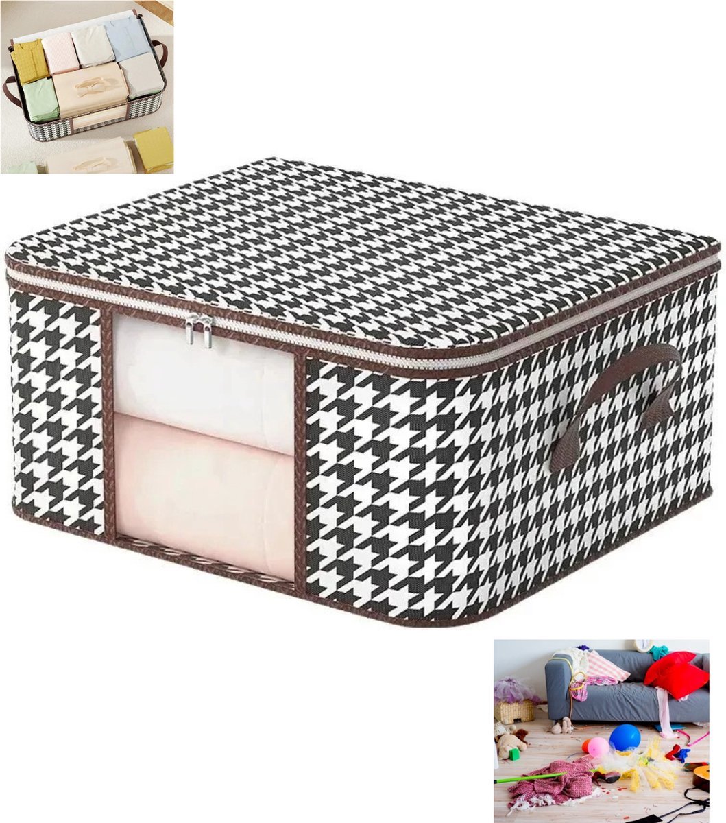 Je Huis Grote Opbergdoos - Stofdichte Kleding Organizer met Handgrepen en Rits, Opvouwbare Quilt Container