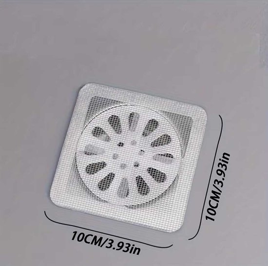 Autocollants Piège à Cheveux Pour Drain De Douche - Lot De 10, Collants, 9.9cm, Pour éviers, Baignoires, Camping-car