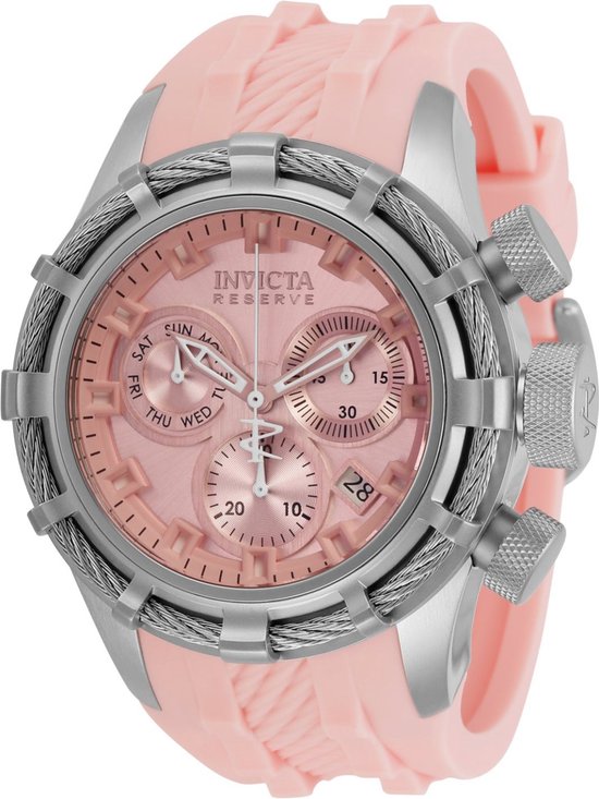 Heren Horloge – RVS Band, Rechthoekige Kast, Chronograaf Dis