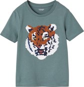 Vertbaudet Jongensshirt met motief in omkeerbare pailletten Basics