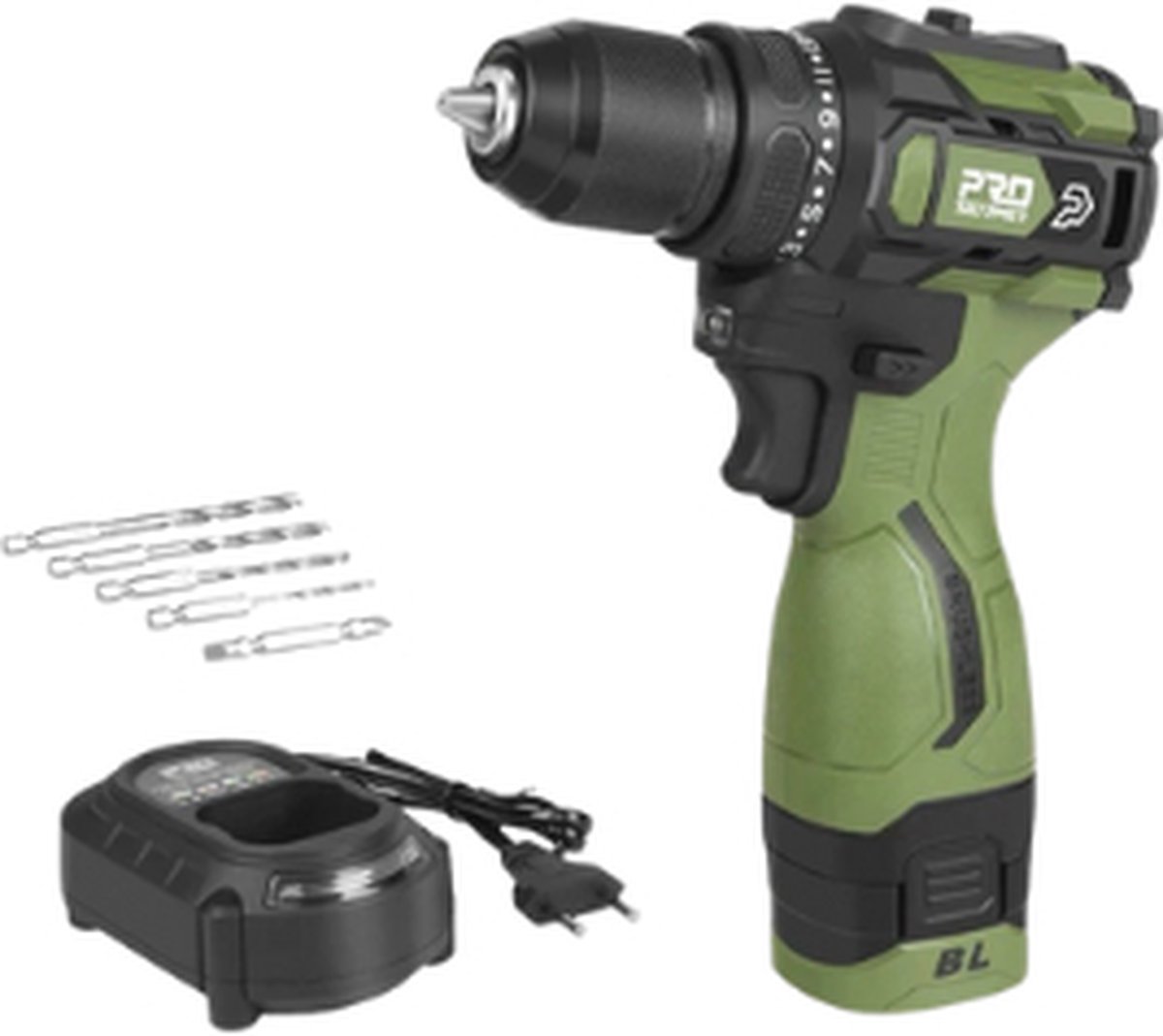 Globe Goods GlobeGoods Boormachine met accu schroefmachine Boor Boorset Elektrische boor Boorapparaat Groen