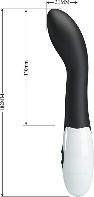 PRETTY LOVE - Bishop noir, 30 fonctions de vibration