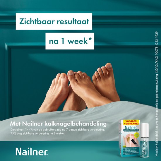 Nailner Kalknagelkwastje 10 ml - Kalknagelbehandeling voor Kalknagel en Schimmelnagel, Medische hulpmiddelen om Kalknagels te behandelen en voorkomen, effectief binnen 4 weken, eenvoudig aan te brengen zonder te vijlen, voor dagelijks gebruik