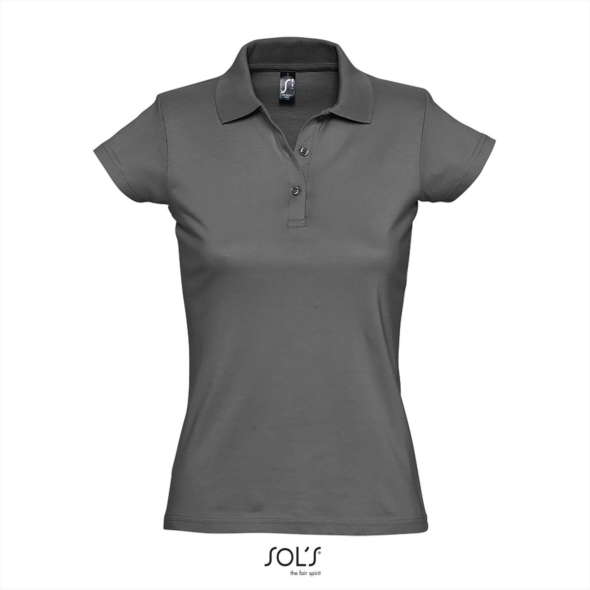 SOL'S Women´s Jersey Polo Shirt Prescott L534 - Dark Grey (Solid) - S