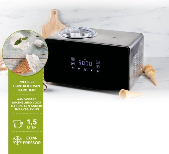 DOMO DO9252I IJsmachine Ice Cream Genius - Met yoghurtprogramma - 1.5 L - Display van Domo — afbeelding 2