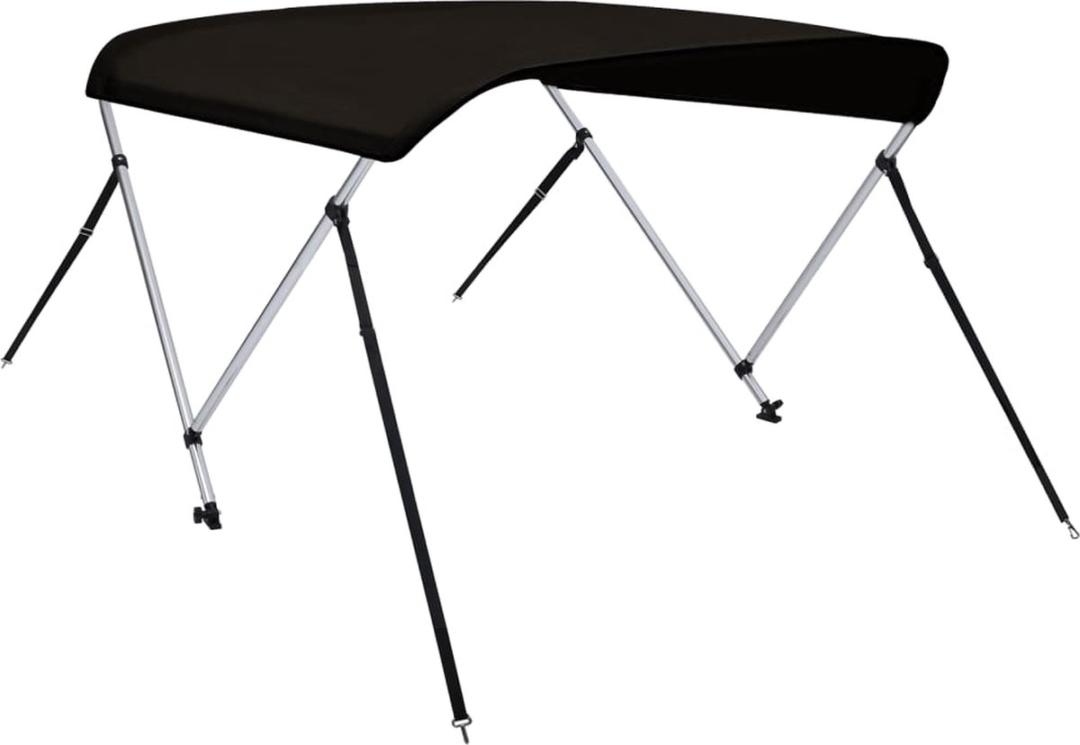 vidaXL - Biminitop - 2 - bogen - 180x130x110 - cm - zwart