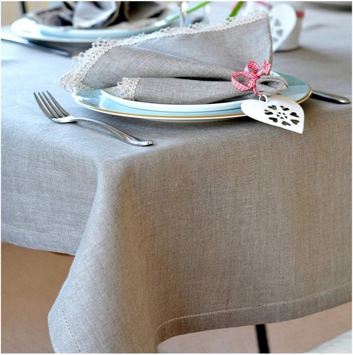 Goodivery ® Elegante Tafellaken van 100% Linnen met Hemstiksel - Luxe en Duurzaam Design