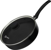COOCK Hapjespan Inductie - 3100ml - Speciale Anti-Aanbak Coating - Ergonomische Koudgrepen - Gerecycled Aluminium - Zwar...