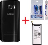 Voor Samsung Galaxy S7 Edge achterkant + batterij - zwart