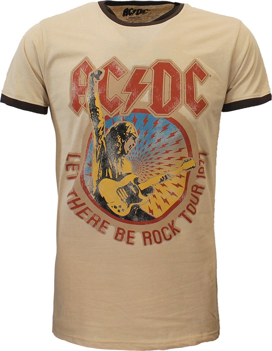 AC/DC Let There Be Rock Tour 1977 Ringer T-Shirt - Officiële Merchandise - L