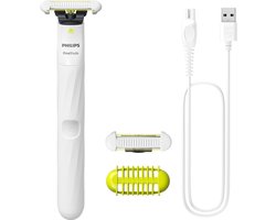 Philips OneBlade Intimate - Unisex - Wit - Scheerapparaat en trimmer voor intieme delen - Inclusief extra mesje - QP1924/30 Philips OneBlade Intimate - Unisex - Wit - Scheerapparaat en trimmer voor intieme delen - Inclusief extra mesje - QP1924/30