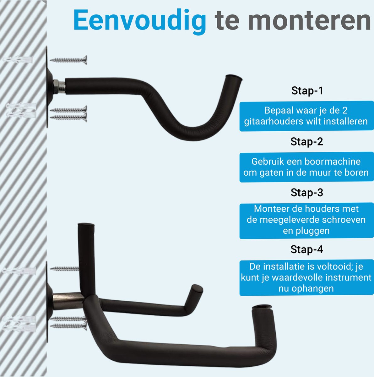 De 5 beste muurbeugels voor je gitaar in 2026