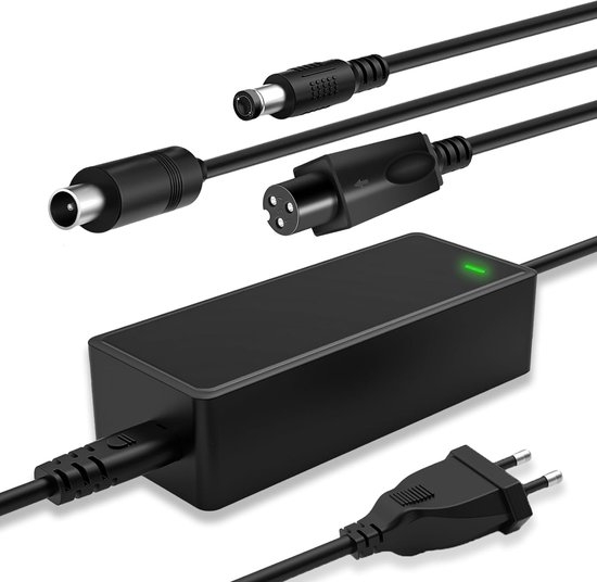 Oplader voor elektrische scooters - Elektrische fiets opladers - 36V/42V 2A - Met 3 connectoren Batterijoplader - Universele oplader voor elektrische fietsen - voor elektrische scooter, hoverboard loopfiets - voor Xiaomi Mi Mijia M365 oplader