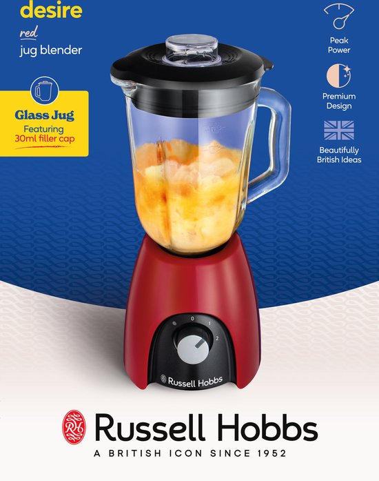 Russell Hobbs Desire Red Blender - 27120-56 van Russell Hobbs — afbeelding 5
