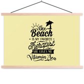 Porte-affiche avec affiche - Affiche scolaire - Été - Proverbes - Jaune - 90x60 cm - lattes vierges