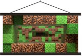 Affiche scolaire - Gaming - Minecraft - Blocs - 120x60 cm - Lattes noires