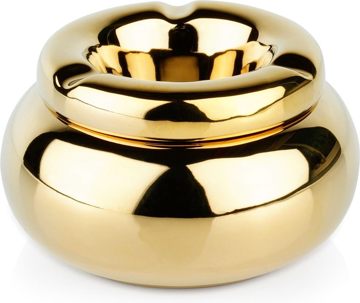 Goedkoopste Asbak Dolomiet Gouden Rond 11 cm - Binnen en Buiten