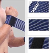 Jumada's Sport Polsbandage - Pols Bescherming - Zwachtel - Polsband Met Klittenband - 1 Stuk - Universeel - Dus past op zowel rechts als links - Blauw