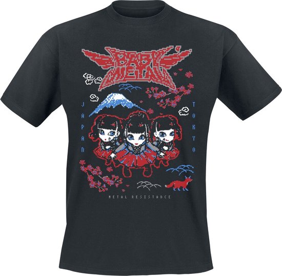 Babymetal Pixel Tokyo Heren T-shirt - zwart - L