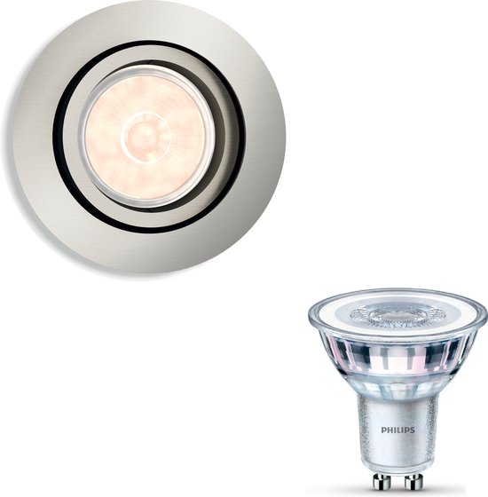 Philips Donegal Inbouwspots - 3 Lichtpunten - Chroom - Zonder Lampen Incl Philips Hue White Ambiance Gu10 Dimmer
