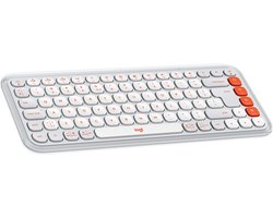 Logitech POP Icon Keys - Draadloos Toetsenbord - Bluetooth - Qwerty US - Off White