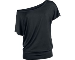 R.E.D. Rock-Engineered Design Zwart los basic T-shirt - Dames - XS