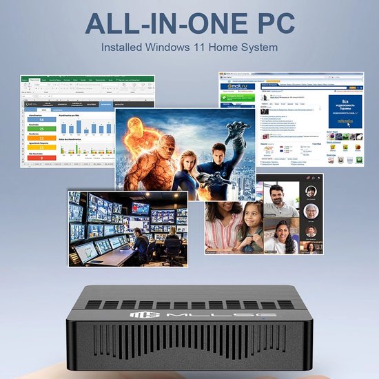 MLLSE Mini PC M2 Air - Pocket Computer - Intel Gemini Lake N4000