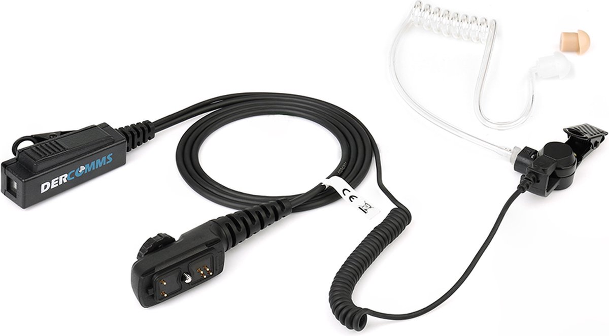 DerComms® Security headset voor Hytera PD705, PD715, PD755, PD785, PD795, PD985