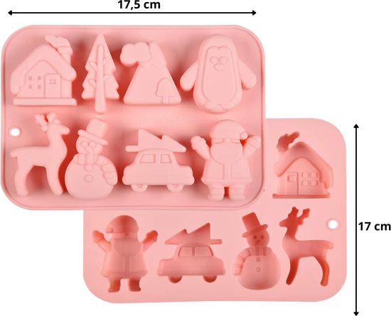 ZoeZo - Noël à bougies Tapis de Noël - Noël - Noël - Moules à bougies - Moule en Siliconen - Fabriquez vos propres bougies - Moulage de Plâtre et époxy - Faire du savon