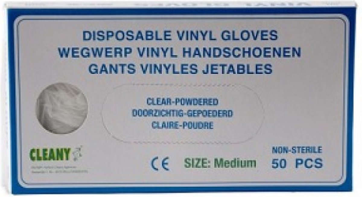Cleany Vinyl Handschoen /50st XL