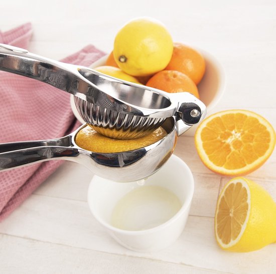 Citruspers Handmatige Metaal LUXY 22x7 cm - Citroenpers - Limoenpers - Handcitruspers - Handmatige - Fruitpers - Sinaasappel van Merkloos — afbeelding 5
