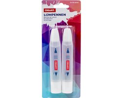 CREAKIT. Lijmpennen – 2 Stuks – Lijmpen met Uitsmeerdopje – Knutselen – Lijm Set – Hobbylijm – Knutselspullen – Lijmstift
