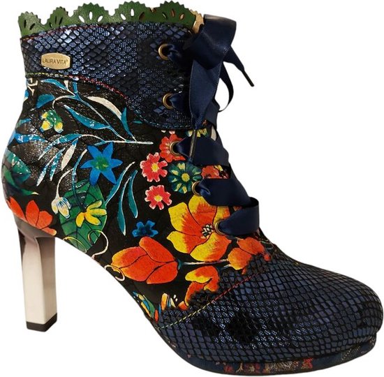 Laura Vita Botte Courte Hicao 47 Bleu Multi