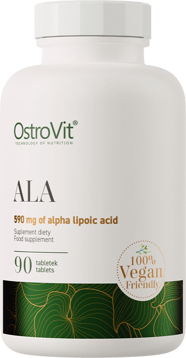 Goedkoopste OstroVit ALA VEGE 90 tablets - Alpha lipoic acid - Supplementen - ALA Alfa-liponzuur - 590mg - 90 Tabletten - Vegan - Laboratorium getest kwaliteit!