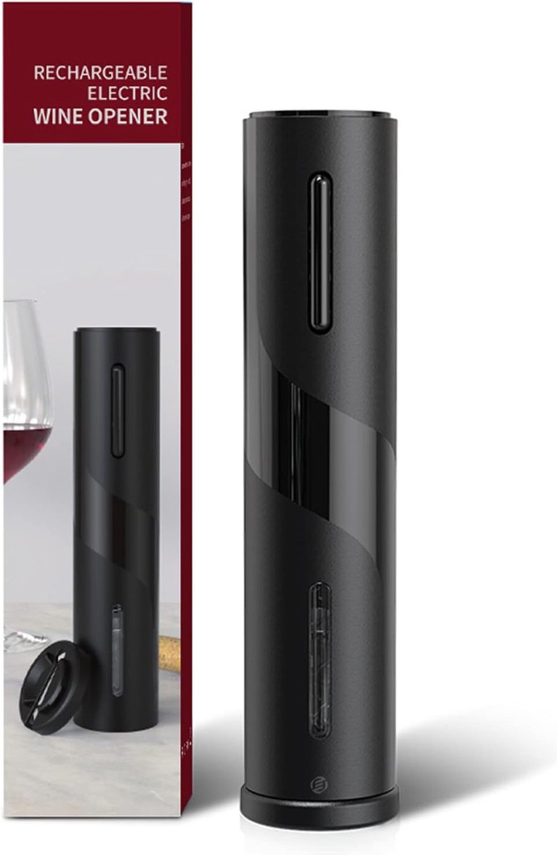 Equivera Elektrische Kurkentrekker Set - Automatische Wijnopener - Wijn Accessoires - Flessenopener - Cadeautip - Premium