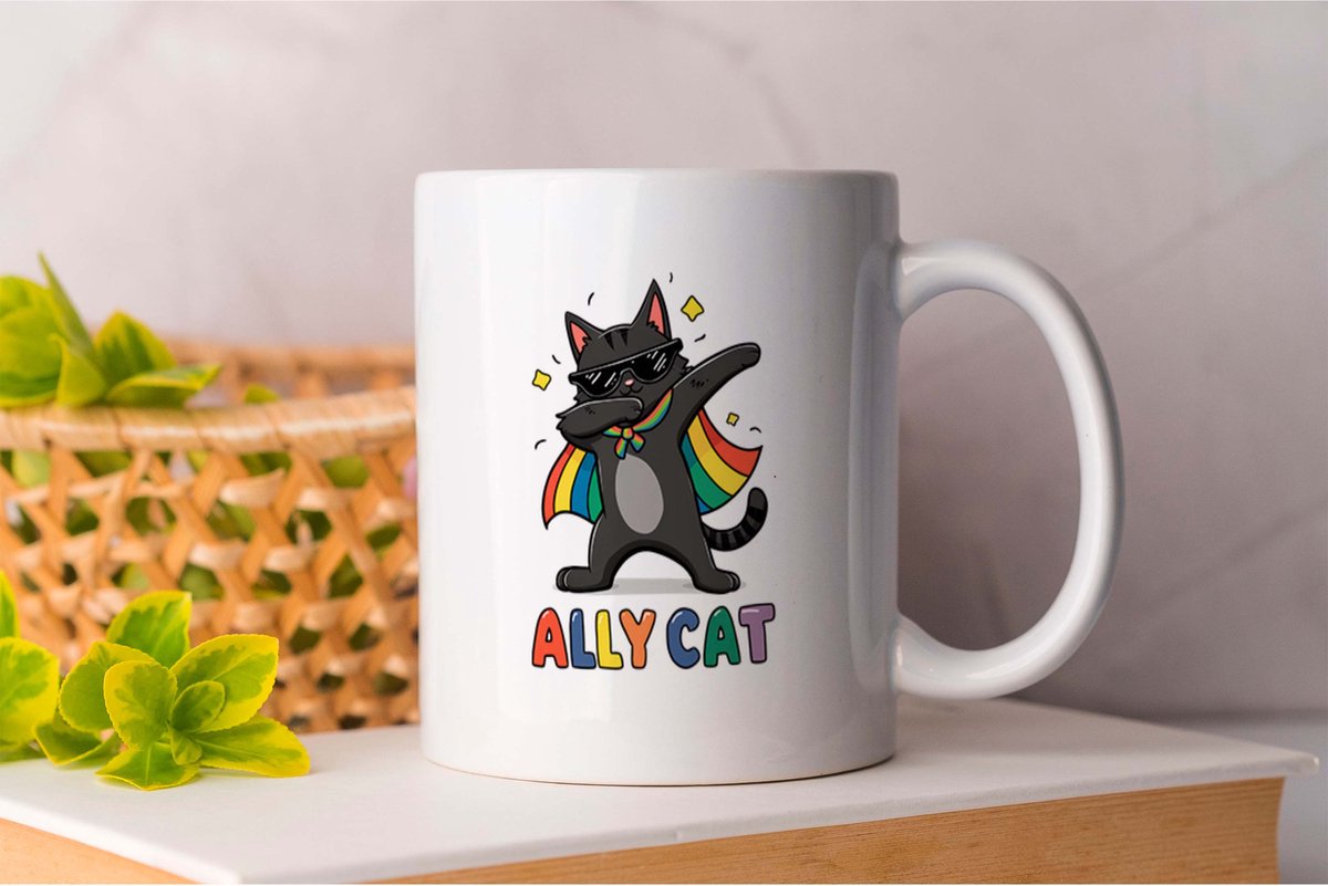 Mok Ally Cat - Pride - LGBT - LGBTQ - LoveIsLove - PrideMaand - LiefdeIsLiefde - Gelijkheid