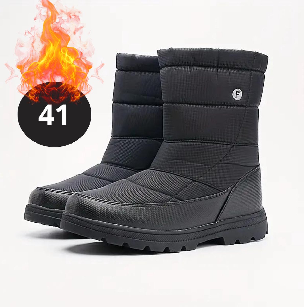Livano Snowboots Sneeuwschoenen Sneeuwboots Heren Wintersport Ski Skischoenen – 41 Buiten Zwart