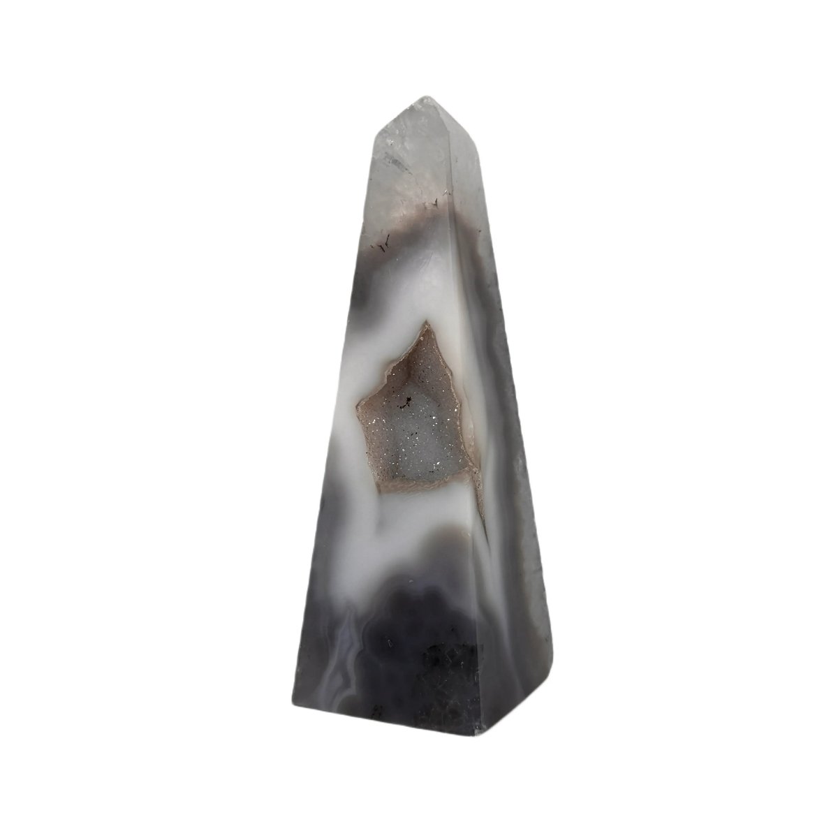 Agaat Druzy Obelisk - 14 cm - #1