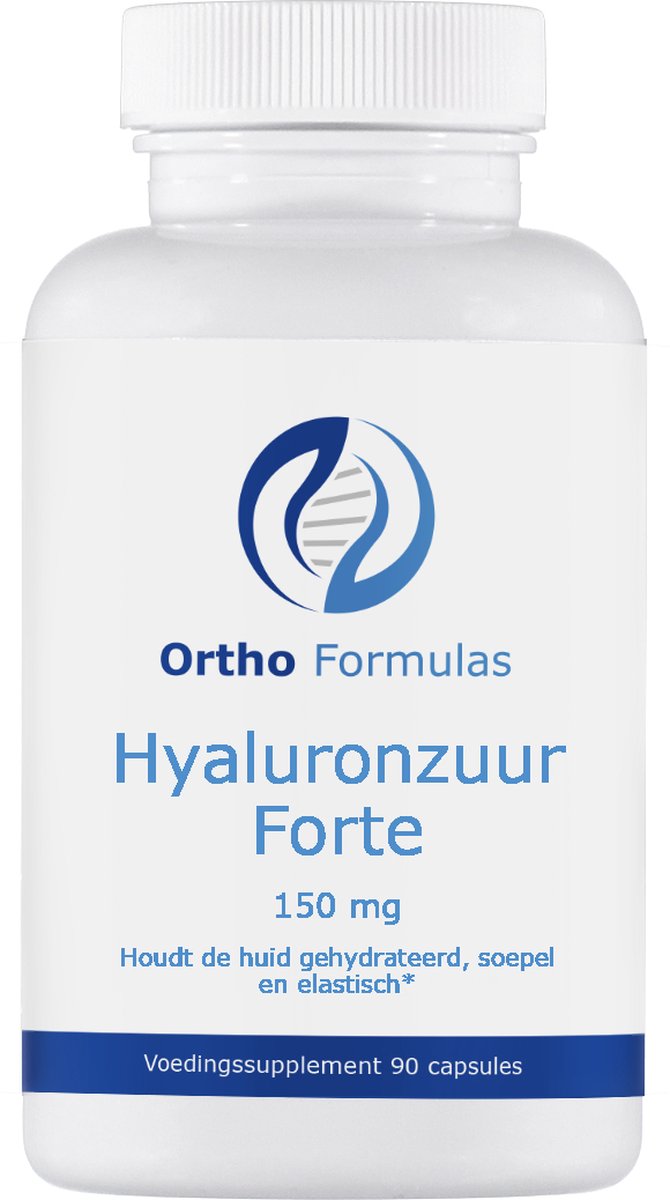 Goedkoopste Hyaluronzuur Forte - 150 mg - 90 capsules - vitamine c - silicium - huid - soepel - elastisch - hydratatie - bescherming - vegan