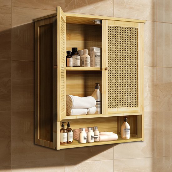 SogesHome Buffets - Bijzetkast van bamboe - Badkamerconsole SogesHome Buffets - Bijzetkast van bamboe - Badkamerconsole