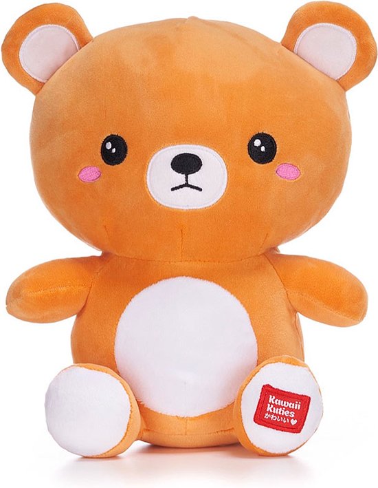 Uni-Toys Rode Panda Knuffel Zittend 27 Cm - Levensechte Pluche Panda Beer