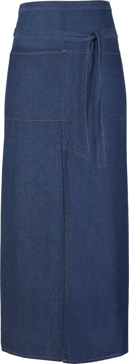 Franse sloof met split en zak Denim - Blue - 100 x 100 cm - Link Kitchen Wear