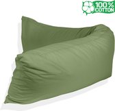 Katoenen lichaamskussen sloop - Lichaamskussen sloop 40 x 140 - Body Pillow sloop - 100% katoen - Kussensloop - Groen - Zwangerschapskussens sloop - Voedingskussen sloop