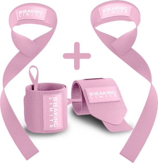 Muñequeras Y Straps Para Gimnasio - Breaking Limits, Para Levantamiento De Pesas, Crossfit Y Entrenamiento De Fuerza - Unisex, Material Acolchado Y Resistentes