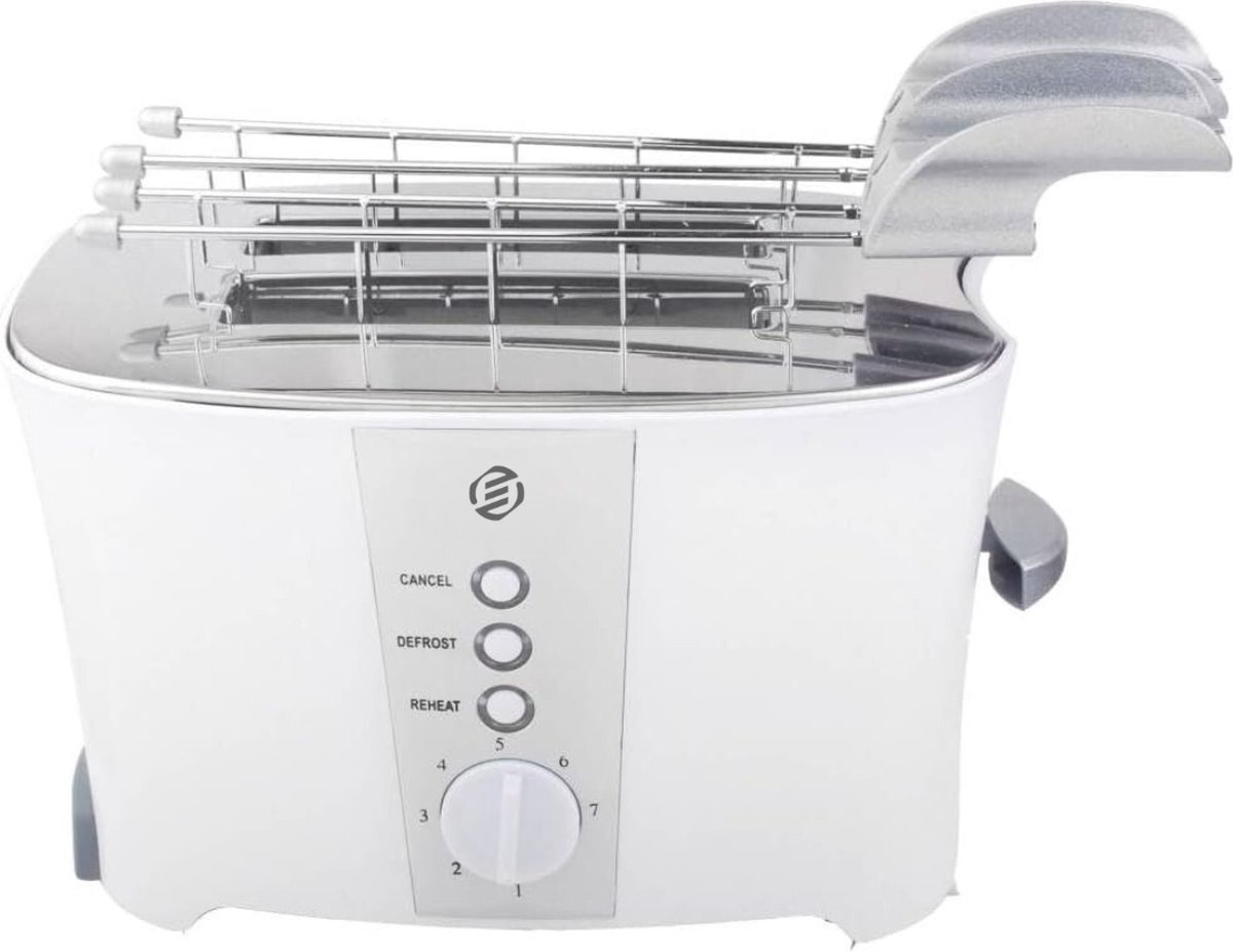 Equivera Broodrooster met Tostiklemmen - Meerdere Warmteniveaus - Toaster - Brede Sleuven - Retro Toaster - Croque Monsieur