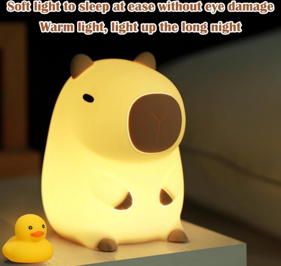 Equivera Capybara Lamp - Capibara Lamp - Nachtlampje Kinderen - Nachtlampje Baby - Lampje Slaapkamer van Equivera — afbeelding 2