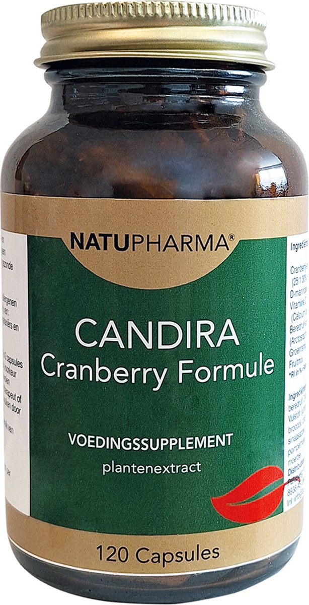 Natupharma Candira Cranberry Formule (met D-Mannose) - Blaas Formule - Voedingssupplement 120 capsules